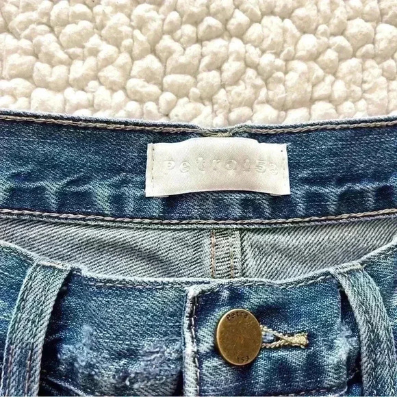 Petra 153 High Rise 100% Cotton Super Distressed Faded Mom Jean Shorts Size 7/27 - Picture 8 of 13
